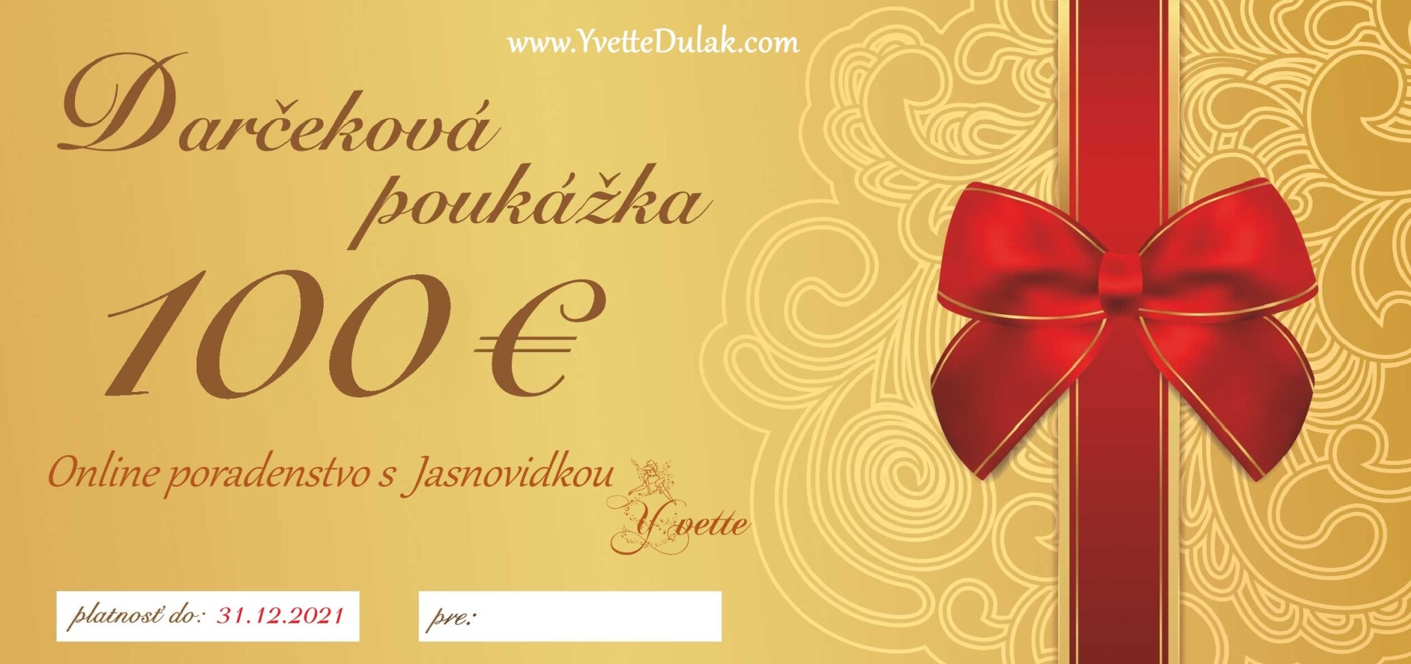 Darcekova poukazka 50 Jasnovidka Yvette